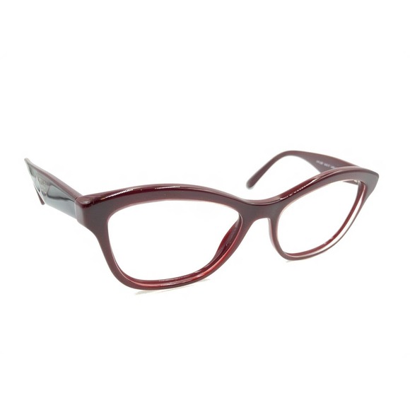 Prada VPR29R UAN-1O1 Dark Red Burgundy Cat Eye Eyeglasses Frames 54-17 140 Italy - Picture 1 of 12